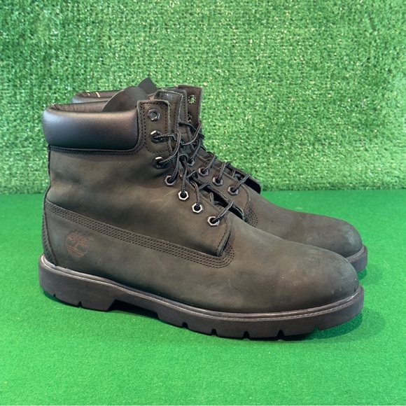 Timberland 6 inch Black Suede Boots Men Size 11.5 M - Picture 1 of 6